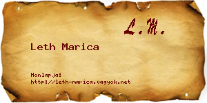 Leth Marica névjegykártya